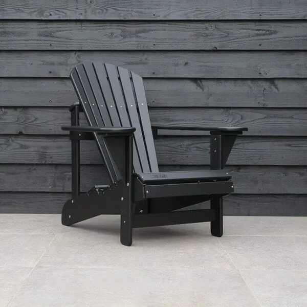 Zwarte kunststof adirondack Comfy Chair