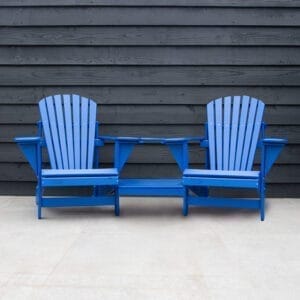 Donkerblauwe ronde adirondack duozit van Comfy Chair