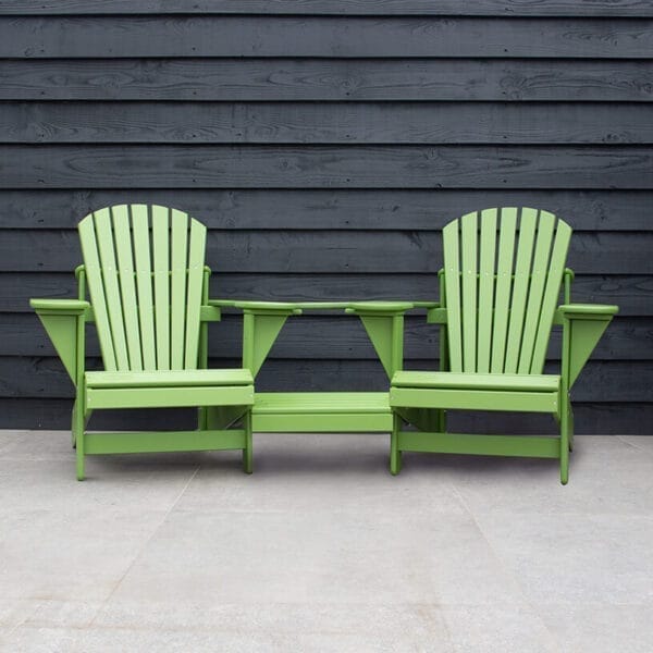 Double Chair Rounded Lime Green