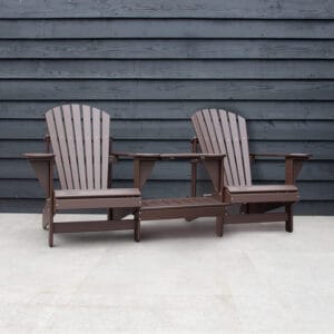 Donkerbruine kunststof adirondack duozit van Comfy Chair