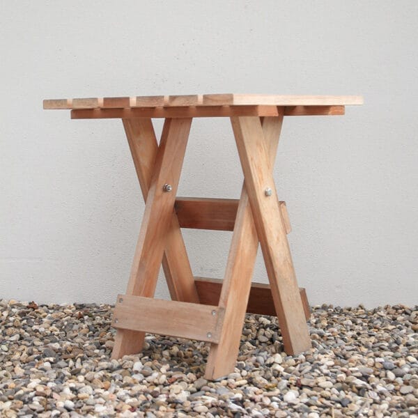 Square Side Table Wood Small - Image 2