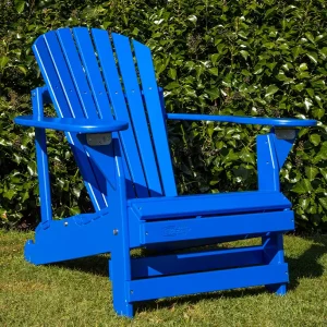 donkerblauwe verstelbare adirondack chair