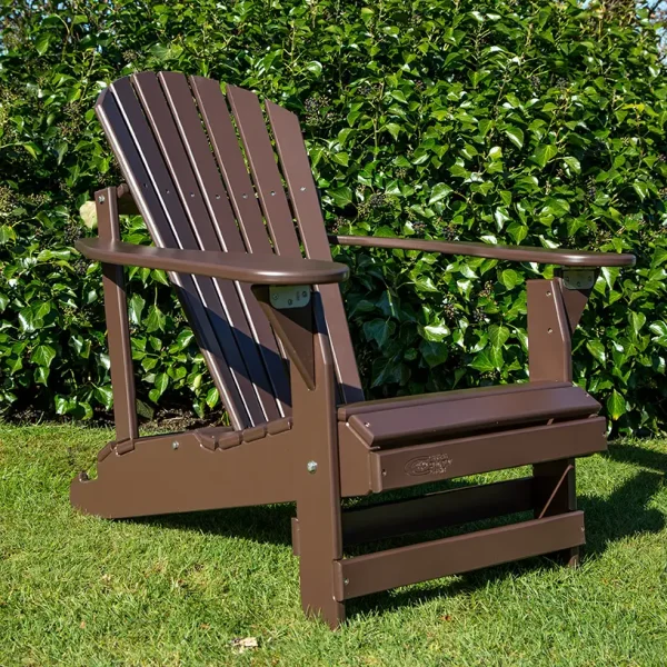 donkerbruine kunststof adirondack chair