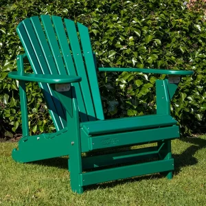 donkergroene kunststof adirondack chair