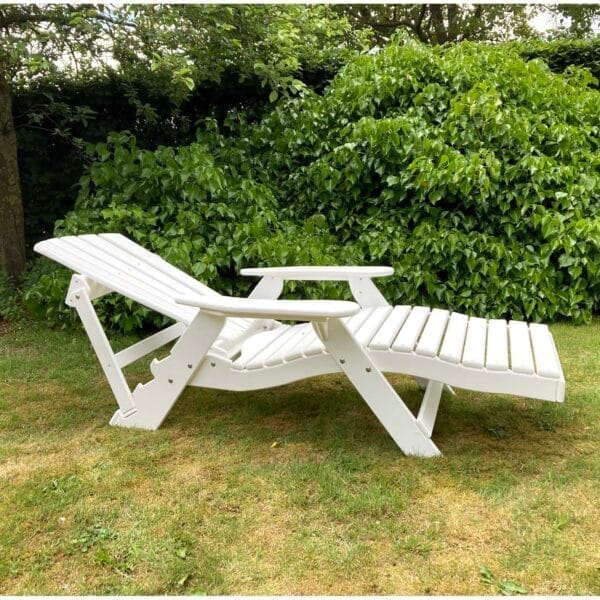 witte sun lounger in ligstand